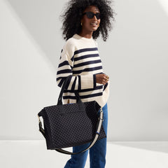 The Crossbody Strap - Black and White Stripe