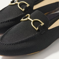 The Double Bit Loafer Mule - Black