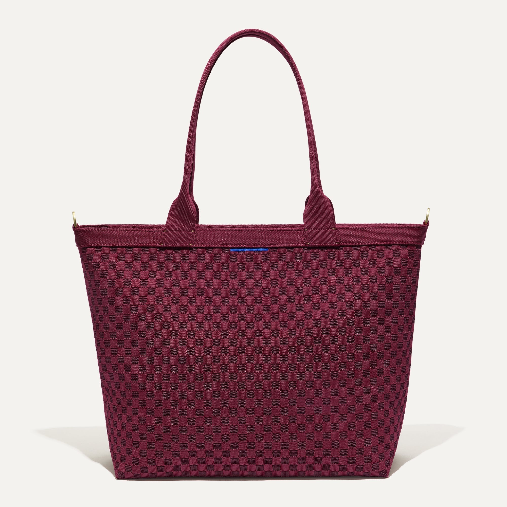 The Lightweight Zip Tote - Cabernet Check