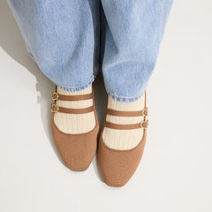 The Double Buckle Mary Jane - Java Chip