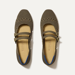 The Double Buckle Mary Jane - Safari Crochet