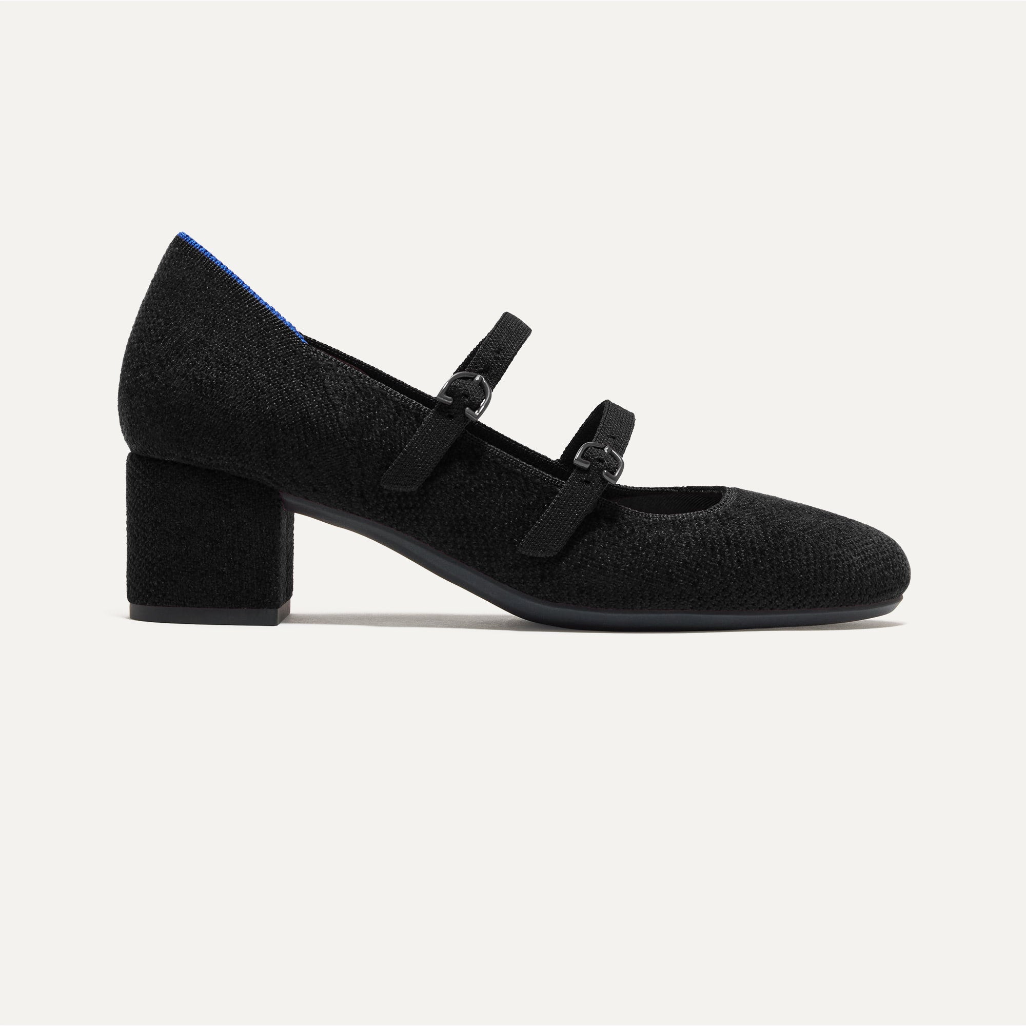 The ReVelvet™ Double Buckle Mary Jane Heel - ReVelvet™ Black