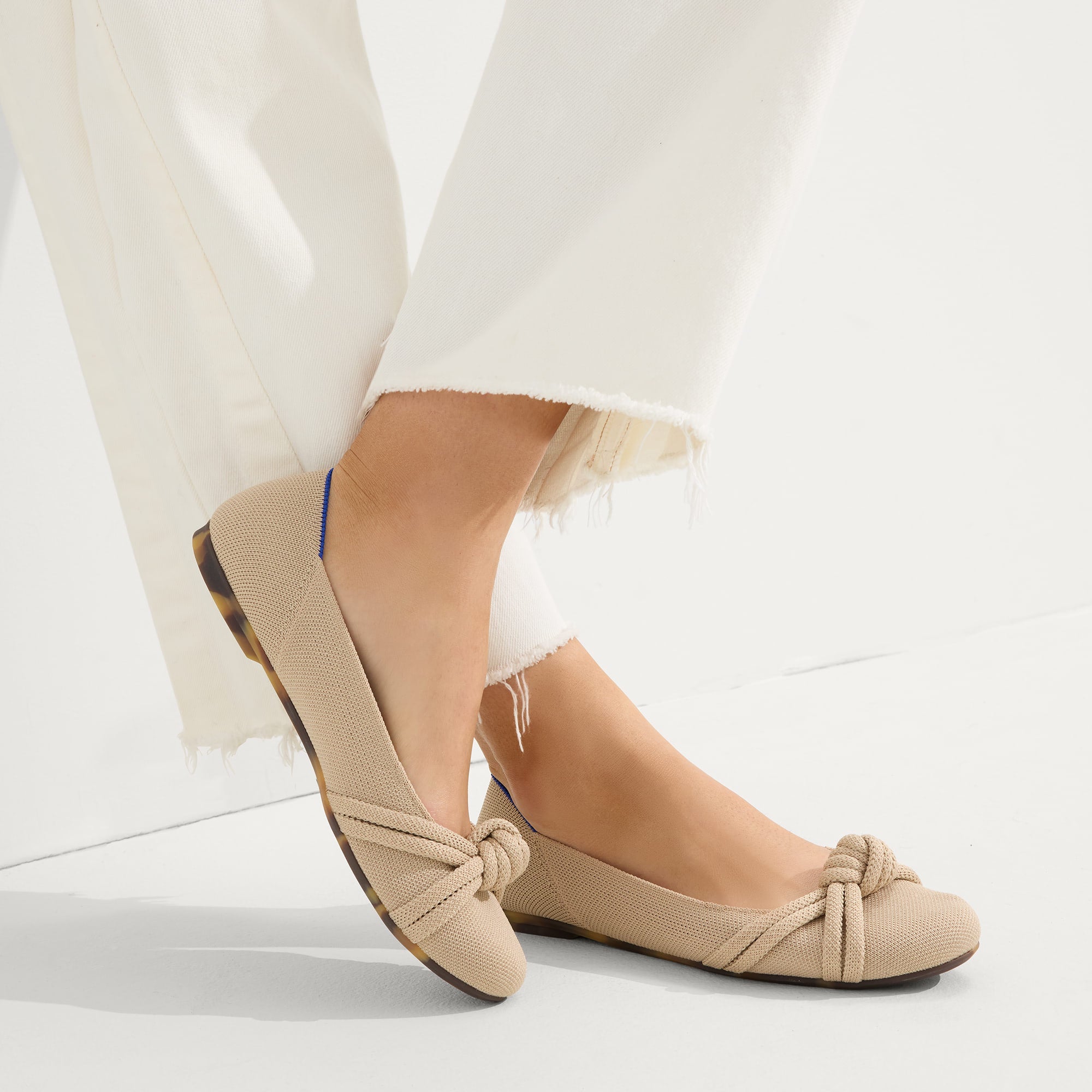 The Knot Ballet Flat - Ecru
