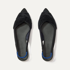The Twist Point Slingback - Black