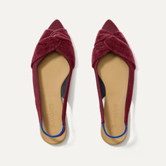 The Twist Point Slingback - Cabernet